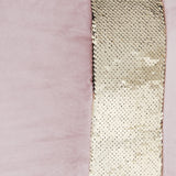 Light Pink Throw Pillow with Sequin Stripe