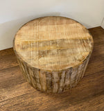 Updated Rustic Round Stump Coffee Table