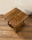 Modern Farmhouse Solid Wood Scroll End Table