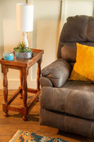 Modern Farmhouse Narrow Solid Wood End Table