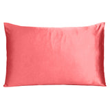 Coral Dreamy Set of 2 Silky Satin King Pillowcases