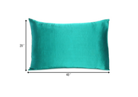 Teal Dreamy Set of 2 Silky Satin King Pillowcases