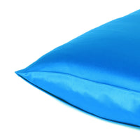 Blue Dreamy Set of 2 Silky Satin Standard Pillowcases