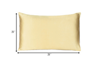 Gold Dreamy Set of 2 Silky Satin Standard Pillowcases