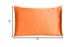 Orange Dreamy Set of 2 Silky Satin Standard Pillowcases