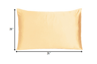 Pale Peach Dreamy Set of 2 Silky Satin Standard Pillowcases