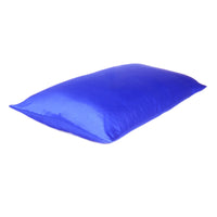 Royal Blue Dreamy Set of 2 Silky Satin Standard Pillowcases