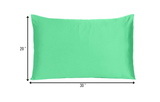 Green Dreamy Set of 2 Silky Satin Queen Pillowcases