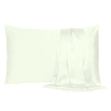Ivory Dreamy Set of 2 Silky Satin Queen Pillowcases