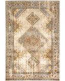 7? x 9? Gray and Beige Aztec Pattern Area Rug