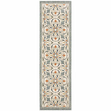 10? x 13? Gray and Beige Medallion Indoor Area Rug