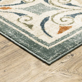 10? x 13? Gray and Beige Medallion Indoor Area Rug