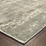 3? x 10? Gray and Ivory Abstract Splash Indoor Runner Rug