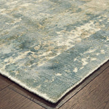 6? x 9? Blue and Gray Abstract Splash Indoor Area Rug