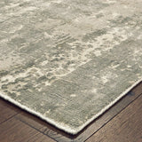 6? x 9? Gray and Ivory Abstract Splash Indoor Area Rug