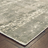 9? x 12? Gray and Ivory Abstract Splash Indoor Area Rug