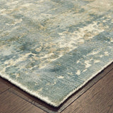 10? x 14? Blue and Gray Abstract Splash Indoor Area Rug