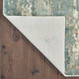 10? x 14? Blue and Gray Abstract Splash Indoor Area Rug