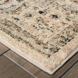 4? x 6? Ivory and Gold Distressed Indoor Area Rug