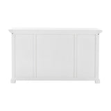 White Accent Cabinet with Glass Doors