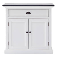 Modern Farmhouse Black and White Accent Cabinet
