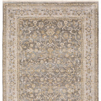 7' X 10' Beige Grey Machine Woven Oriental Indoor Arean Rug