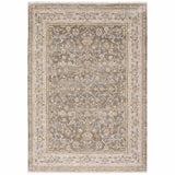 2' x 3' Beige Grey Machine Woven Oriental Indoor Area Rug