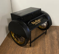 Black Old Time Delivery Box Table with Storage