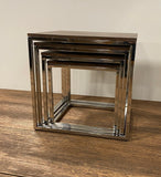 Set of 4 Modern Rustic Nesting Accent Tables