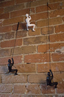 Unique Climbing Man Wall Art in White