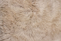 3' x 5' Taupe Natural Sheepskin Area Rug