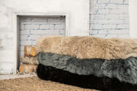 3' x 5' Black Natural Rectangular Sheepskin Area Rug