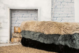 3' x 5' Black Natural Rectangular Sheepskin Area Rug