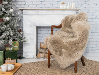 3' x 5' Taupe Natural Rectangular Sheepskin Area Rug