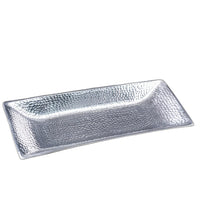 Silver Hammered Rectangle Serving Tray
