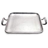 Silver Square Shaped Metal Tray