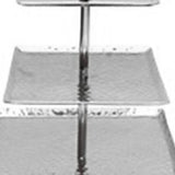 Hammered Square Shaped Three Tier Stand