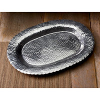 Traditional Scallop Oval Hammered Tray