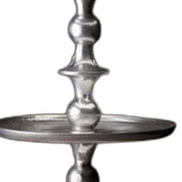 Round Silver Polished Three Tier Stand