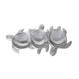 Silver Three Section Turtle Design Serving Tray