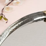 Floral Handle Hammered Tray
