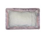 Set of Two Blush Natural Sheepskin Lumbar Pillows