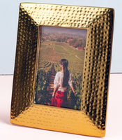 4" x 6" Hammered Golden Picture Frame