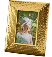 4" x 6" Hammered Golden Picture Frame