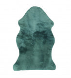 2' X 4' Green Natural off white Medical Grade Sheepskin Throw Blanket