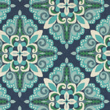 7?x10? Blue and Green Floral Indoor Outdoor Area Rug