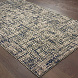 12?x15? Gray and Navy Abstract Area Rug