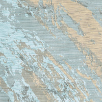 8?x11? Blue and Gray Abstract Impasto Area Rug
