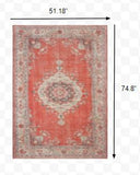 4?x6? Red and Gray Oriental Area Rug
