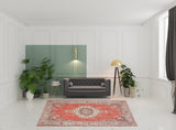 8?x10? Red and Gray Oriental Area Rug